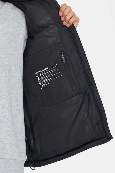 HUFFER Rider Puffer Vest Jacket Black