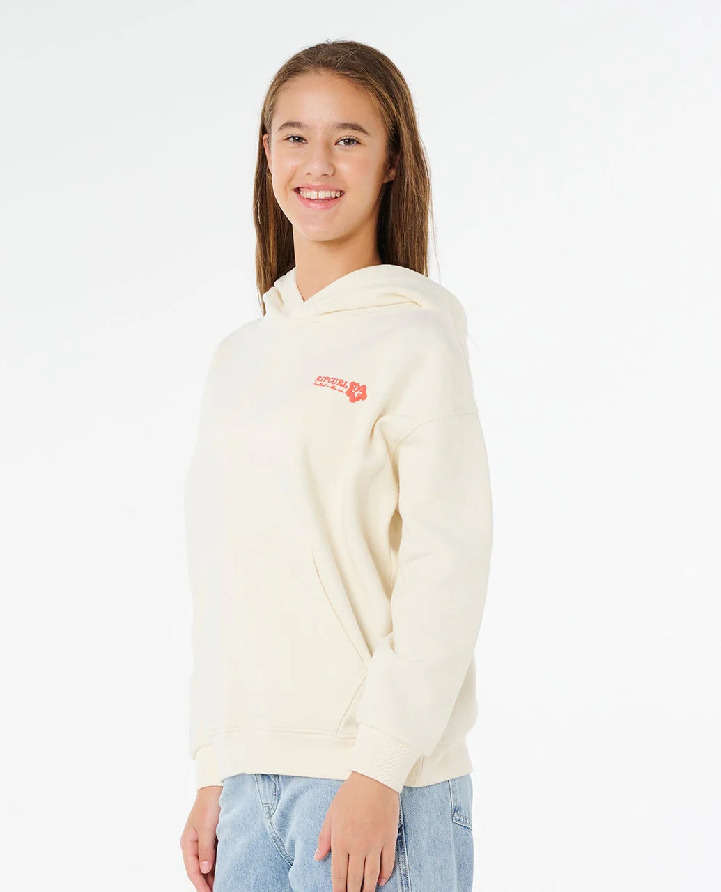 RIP CURL Girl Surf Puff Hood Party Fleece Bone 8-14 years