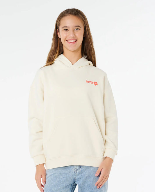 RIP CURL Girl Surf Puff Hood Party Fleece Bone 8-14 years