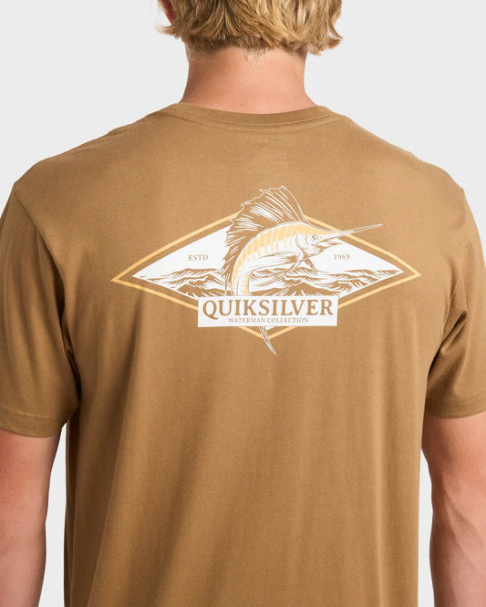 QUIKSILVER Rough Seas Tee Tabacco Brown