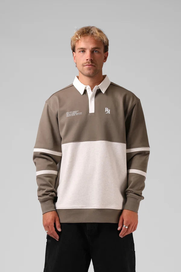 RPM Rugby Polo Olive/White