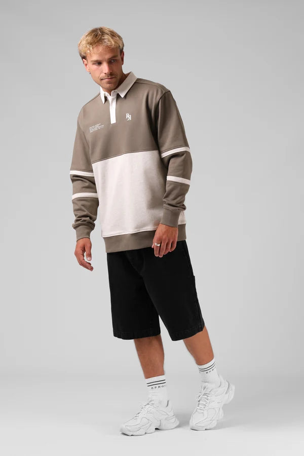 RPM Rugby Polo Olive/White