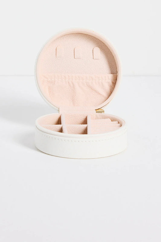 HUMBLE + HEART Round White Jewellery Travel Case