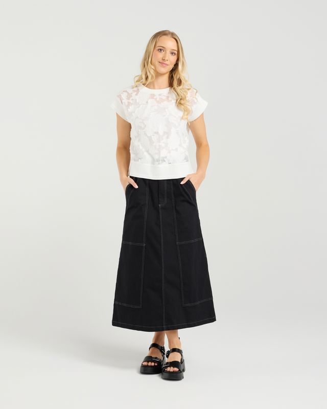 ET ALIA Sierra Top Ivory Florals