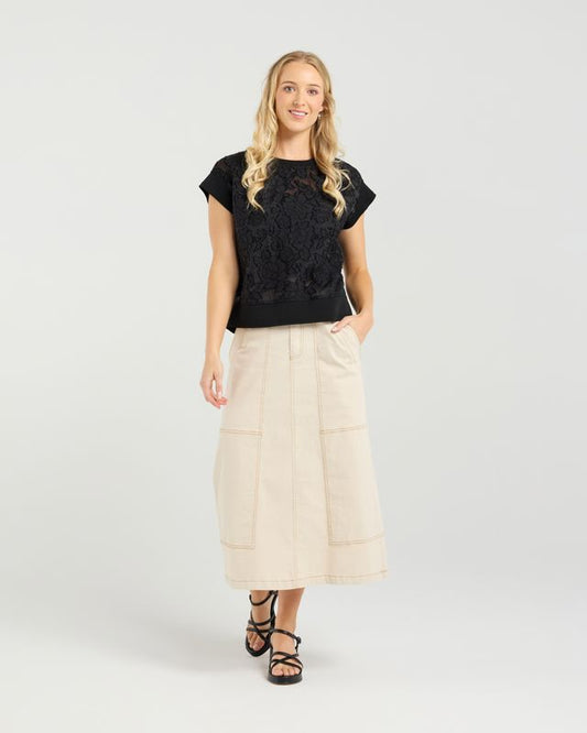ET ALIA Sierra Top Shadowed Florals