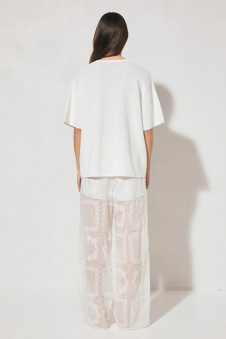 MON RENN Soma Knit Tee White