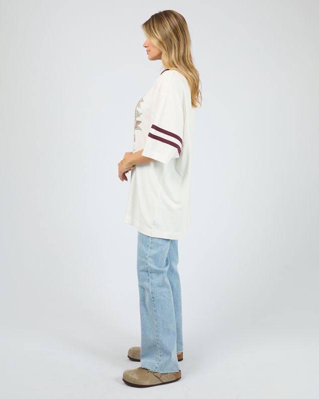 ALL ABOUT EVE Spritz Time Oversized Tee Vintage White