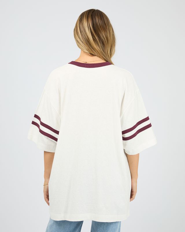 ALL ABOUT EVE Spritz Time Oversized Tee Vintage White