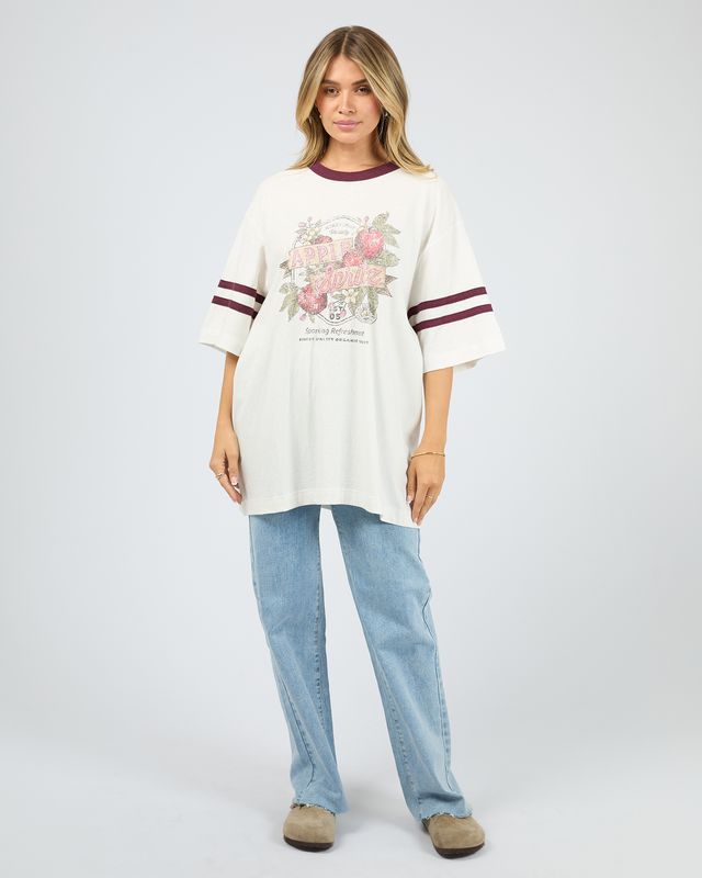 ALL ABOUT EVE Spritz Time Oversized Tee Vintage White