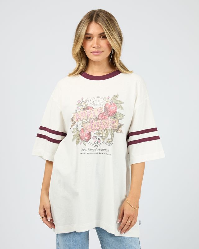 ALL ABOUT EVE Spritz Time Oversized Tee Vintage White