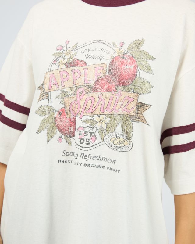 ALL ABOUT EVE Spritz Time Oversized Tee Vintage White