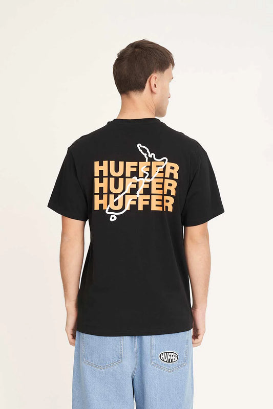 HUFFER Stacked As Sup Tee Black