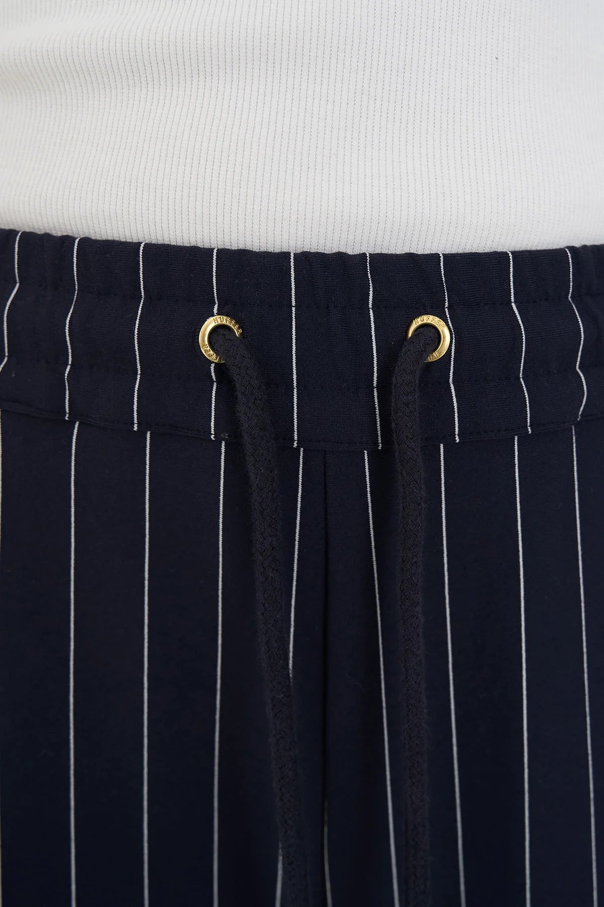 HUFFER Stripe Hailey Trackpant Navy
