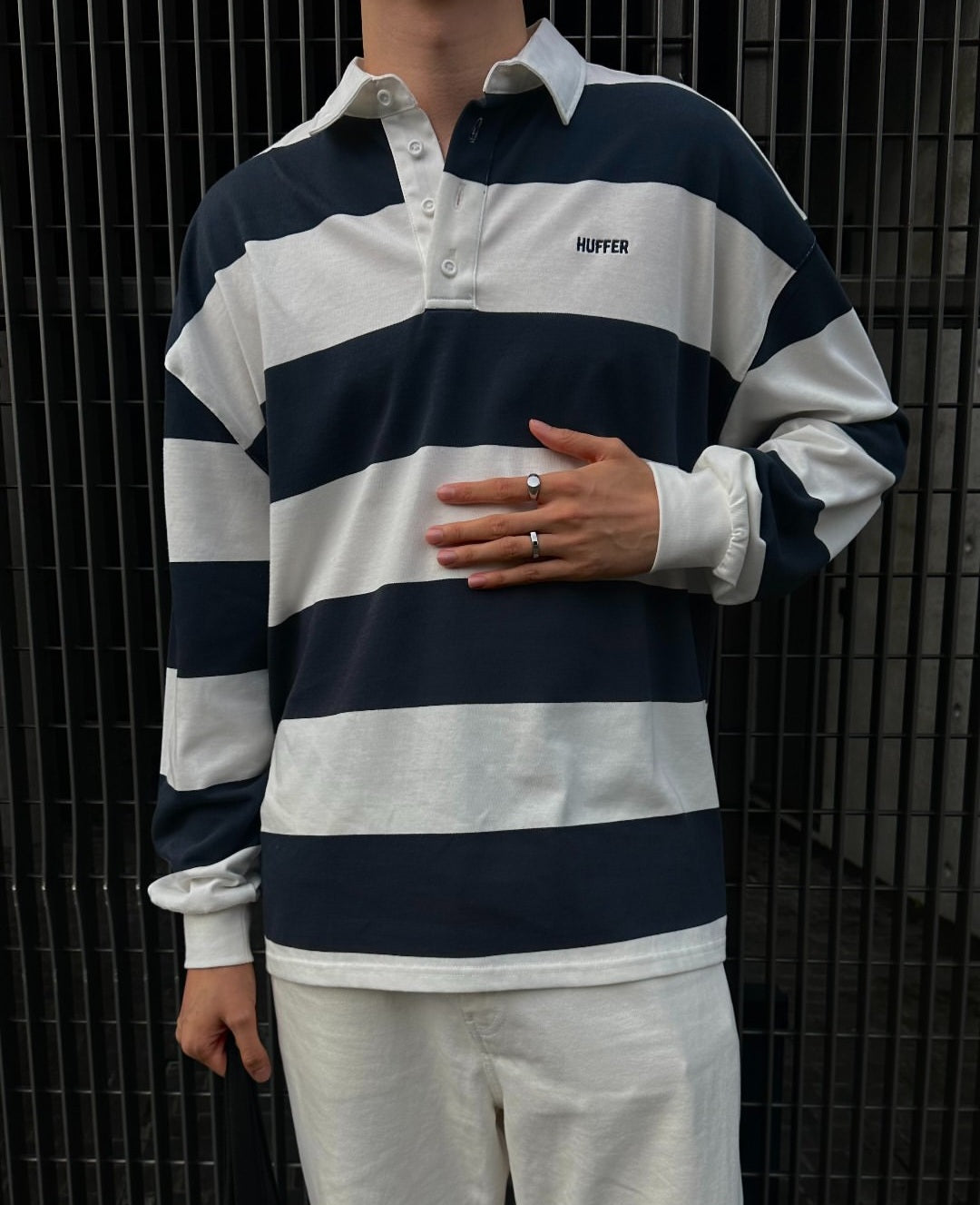 HUFFER Benson Long Sleeve Grand Rugby Jersery