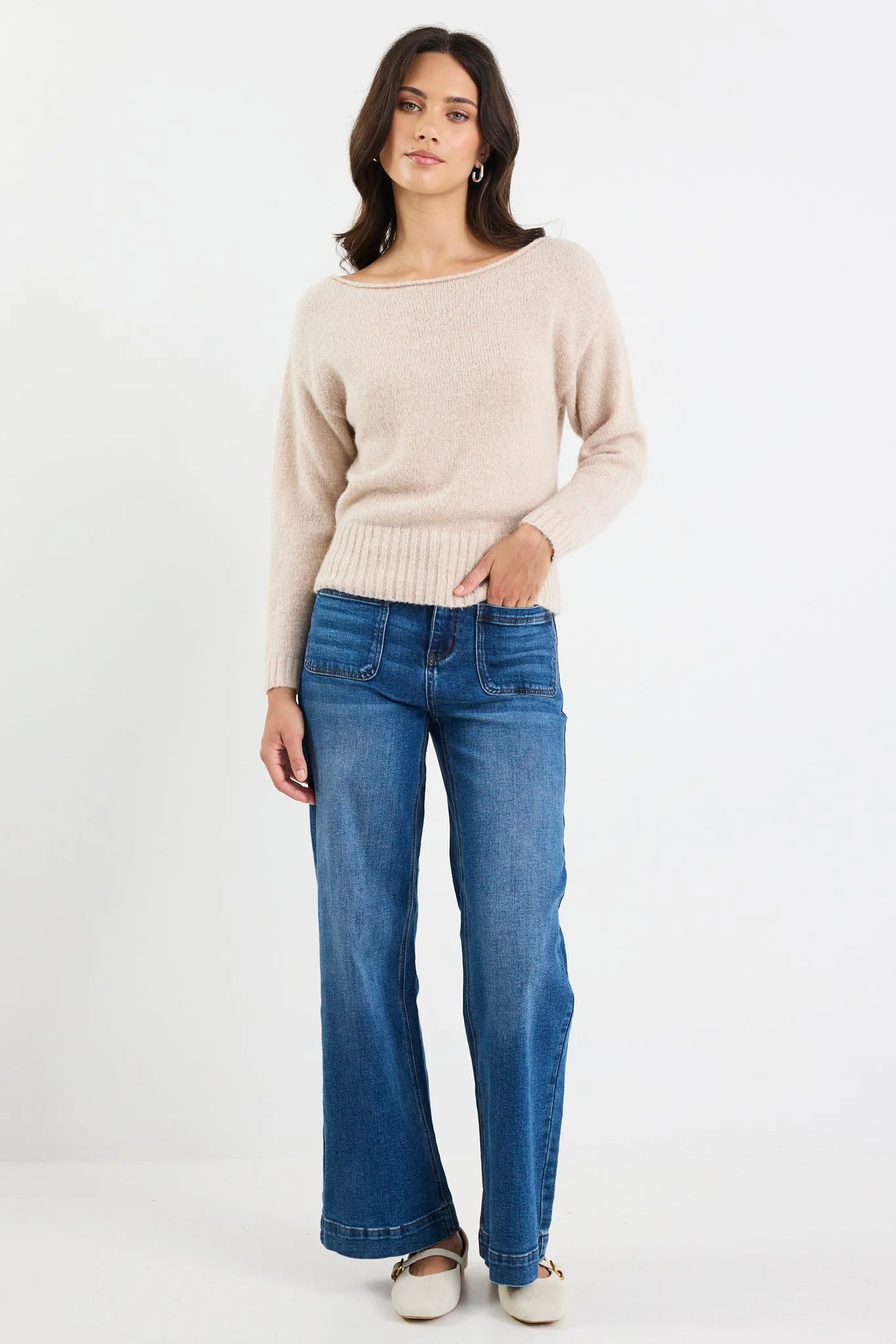 BY ROSA Society Oat off the Shoulder Top