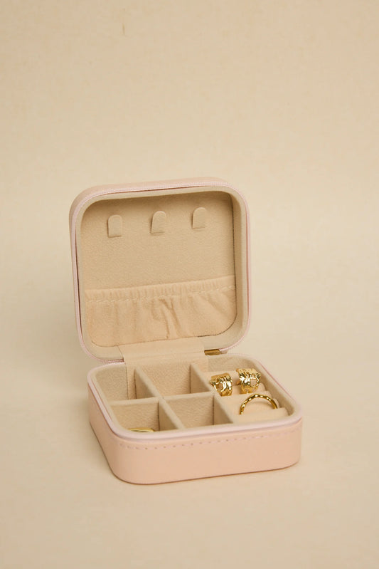 HUMBLE + HEART Square Travel Jewellery Case Blush