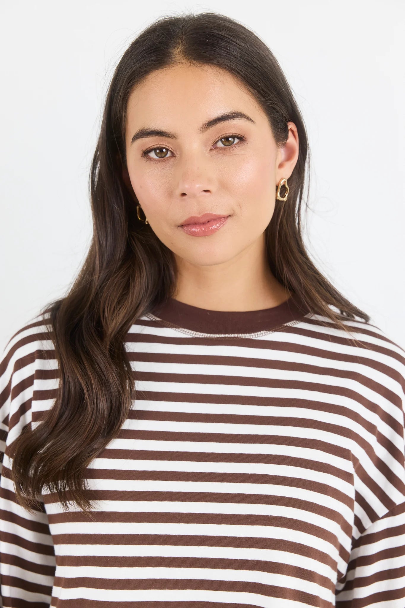 STORIES BE TOLD Unite Chocolate White Stripe Tee
