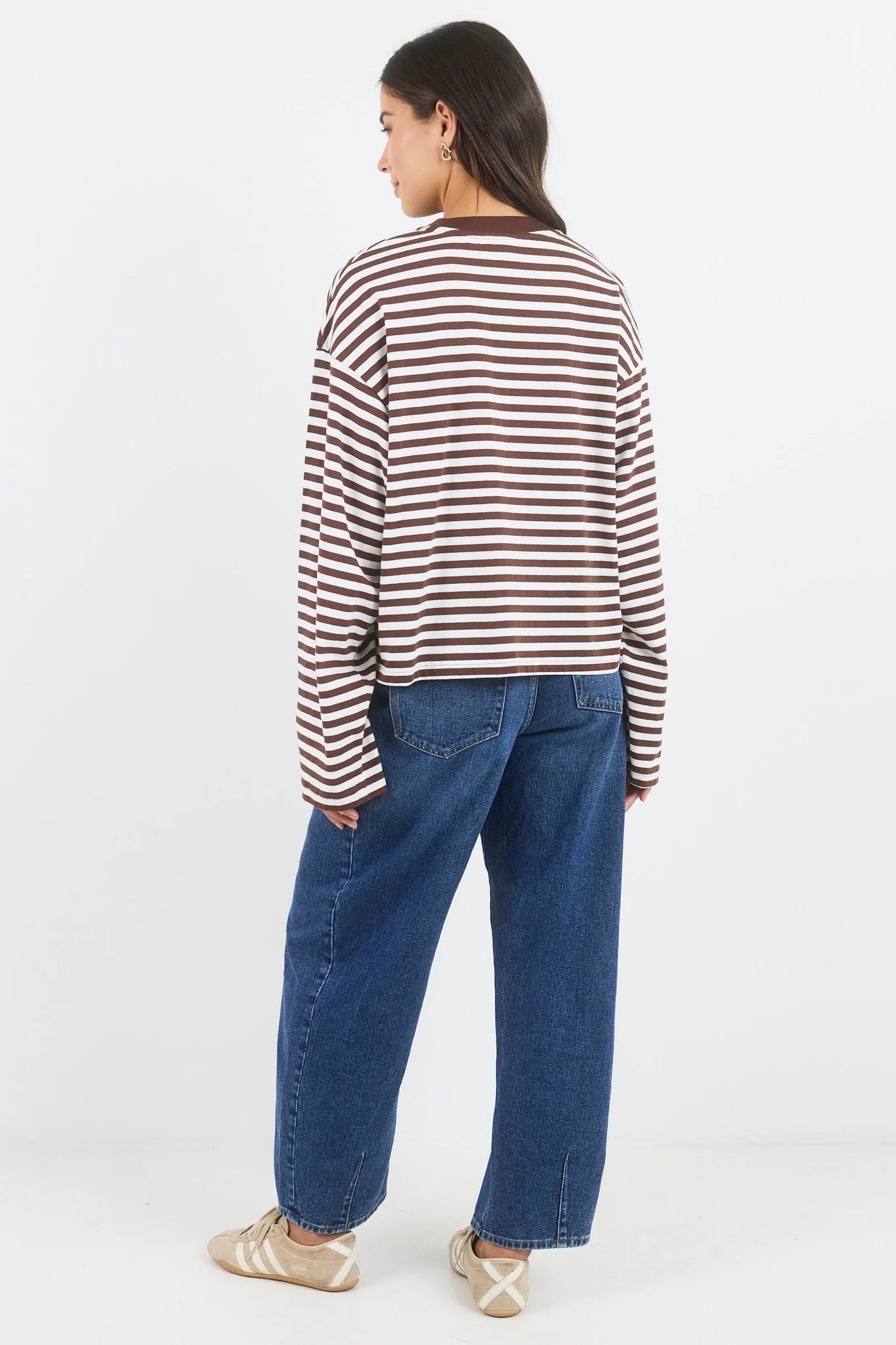 STORIES BE TOLD Unite Chocolate White Stripe Tee