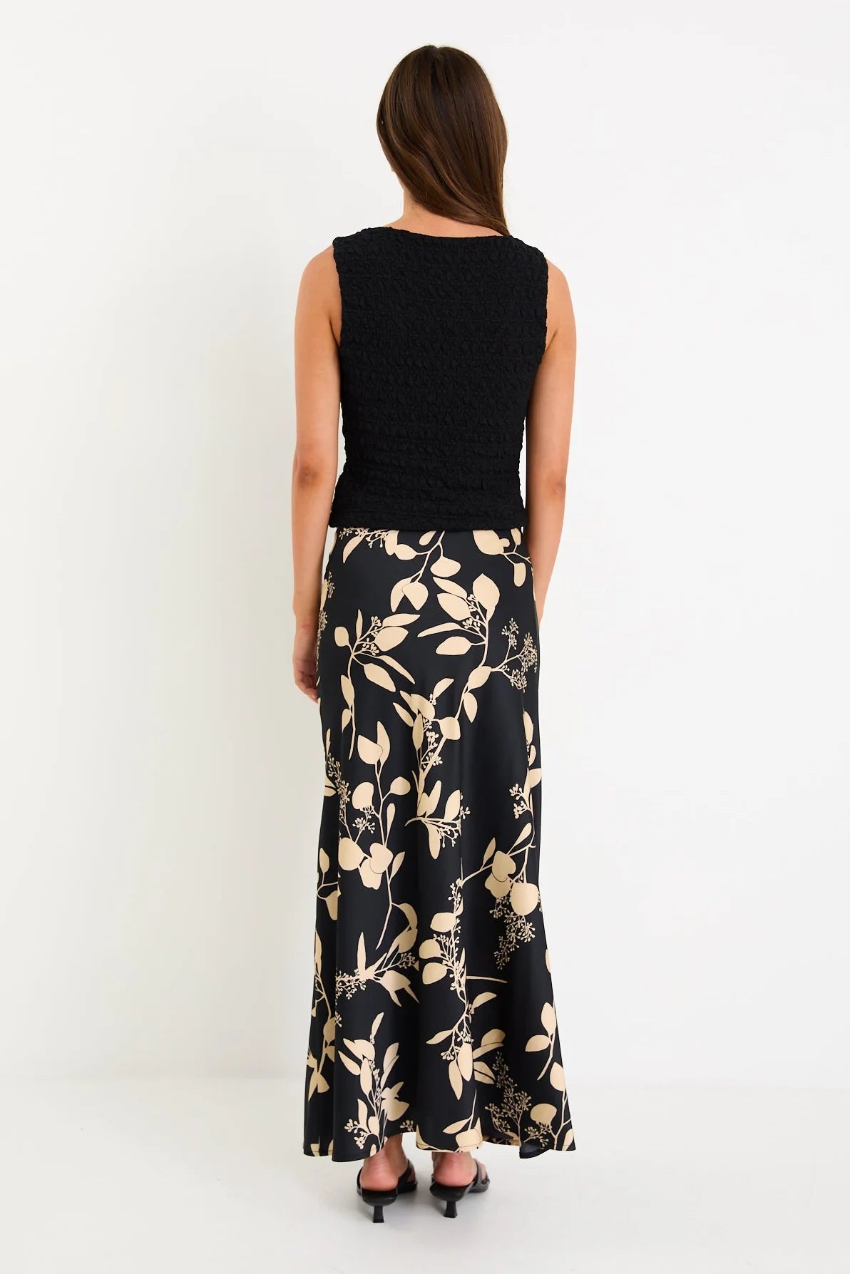 STORIES BE TOLD Prodigy Black Beige Floral Skirt