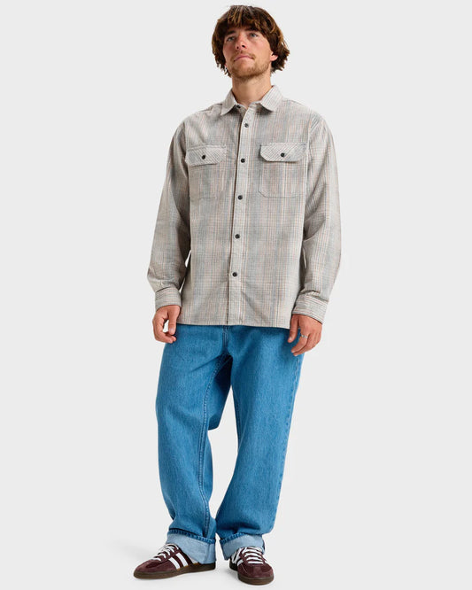 QUIKSILVER Venture Cord Shirt Wind Chime Plaid