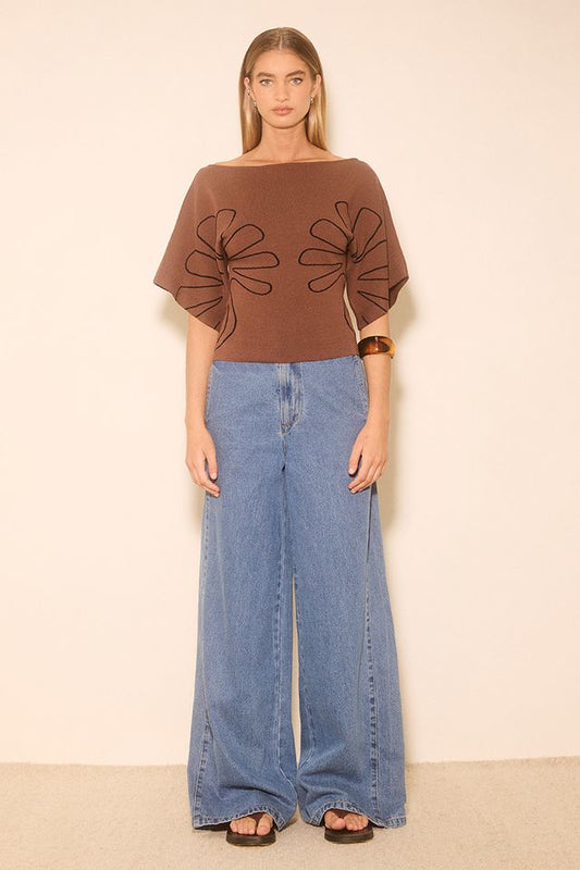 MON RENN Venture Knit Top Cacao