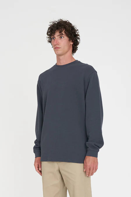 HUFFER Waffle Long Sleeve Sup Tee Ashphalt