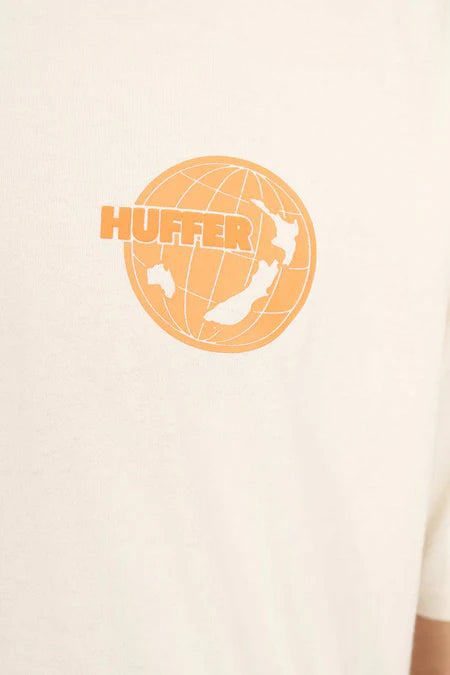 HUFFER Worldwide Block Tee Ecru