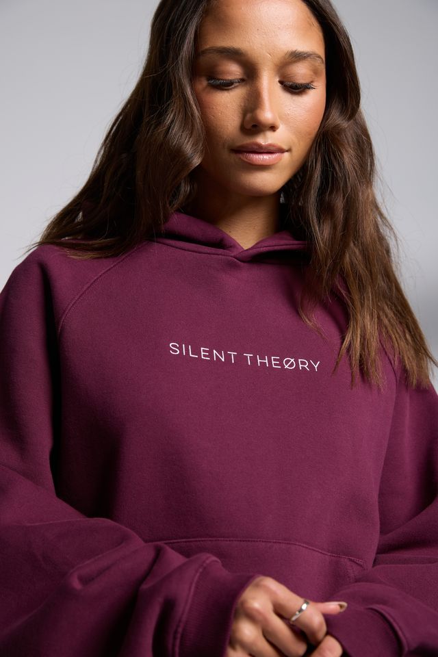 SILENT THEORY Logo Hoodie Cherry