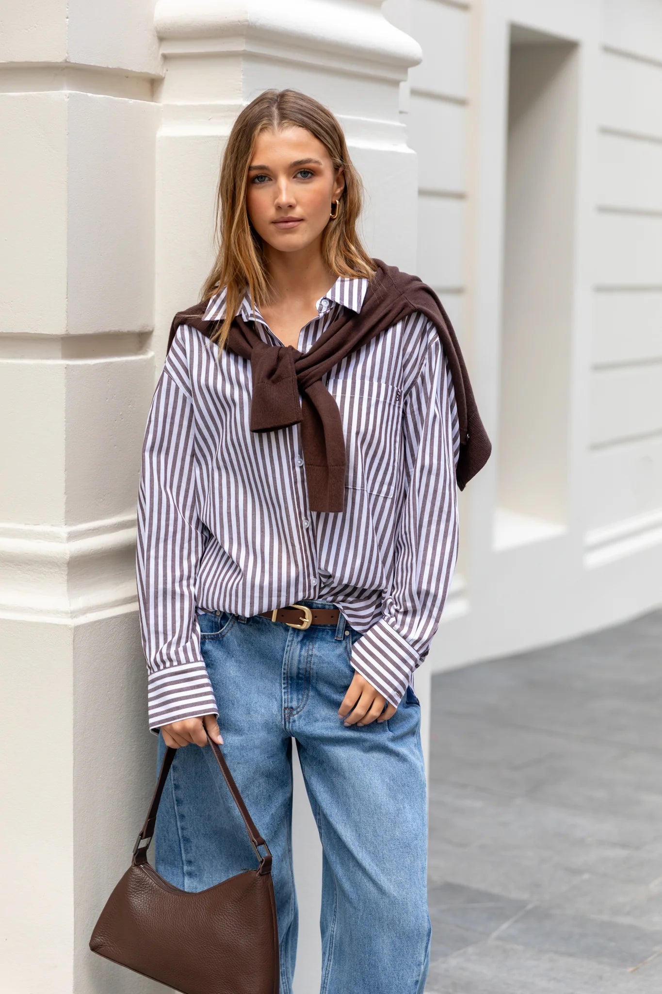 AMONG THE BRAVE You Got This Shirt Chocolate Stripe