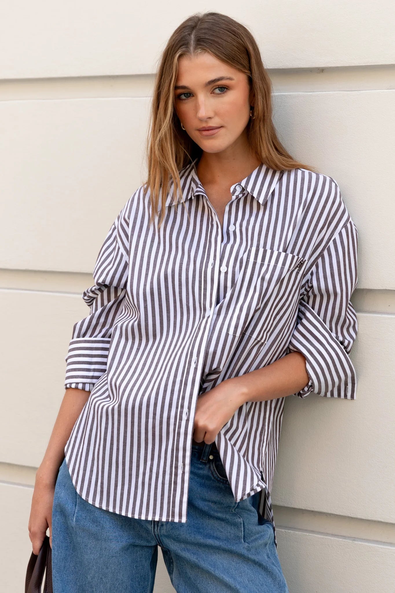 AMONG THE BRAVE You Got This Shirt Chocolate Stripe