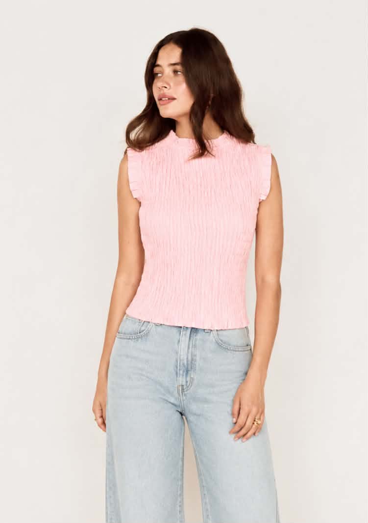 MINK PINK Mila Shirred Top
