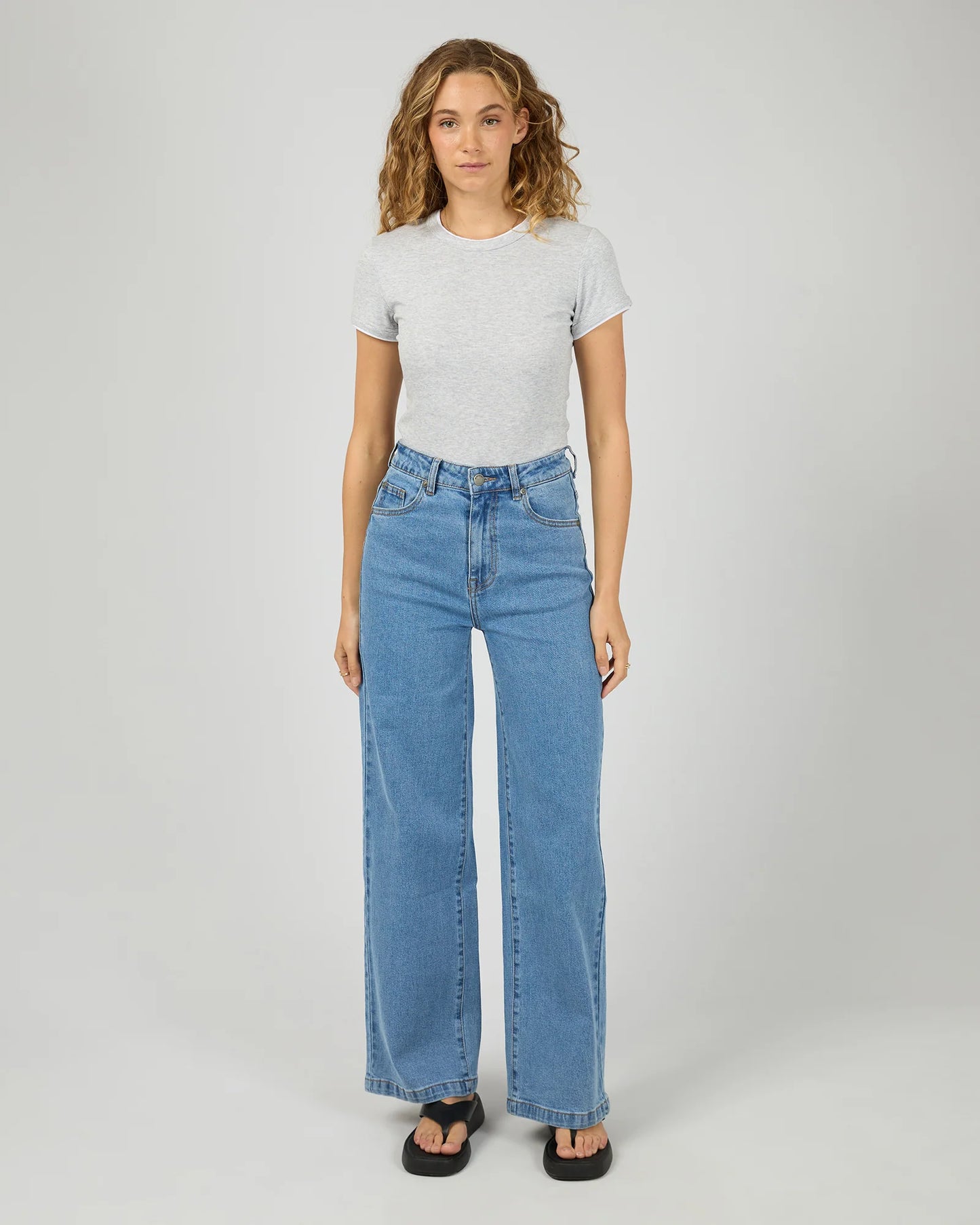 ALL ABOUT EVE aae Layers Tee Grey/White