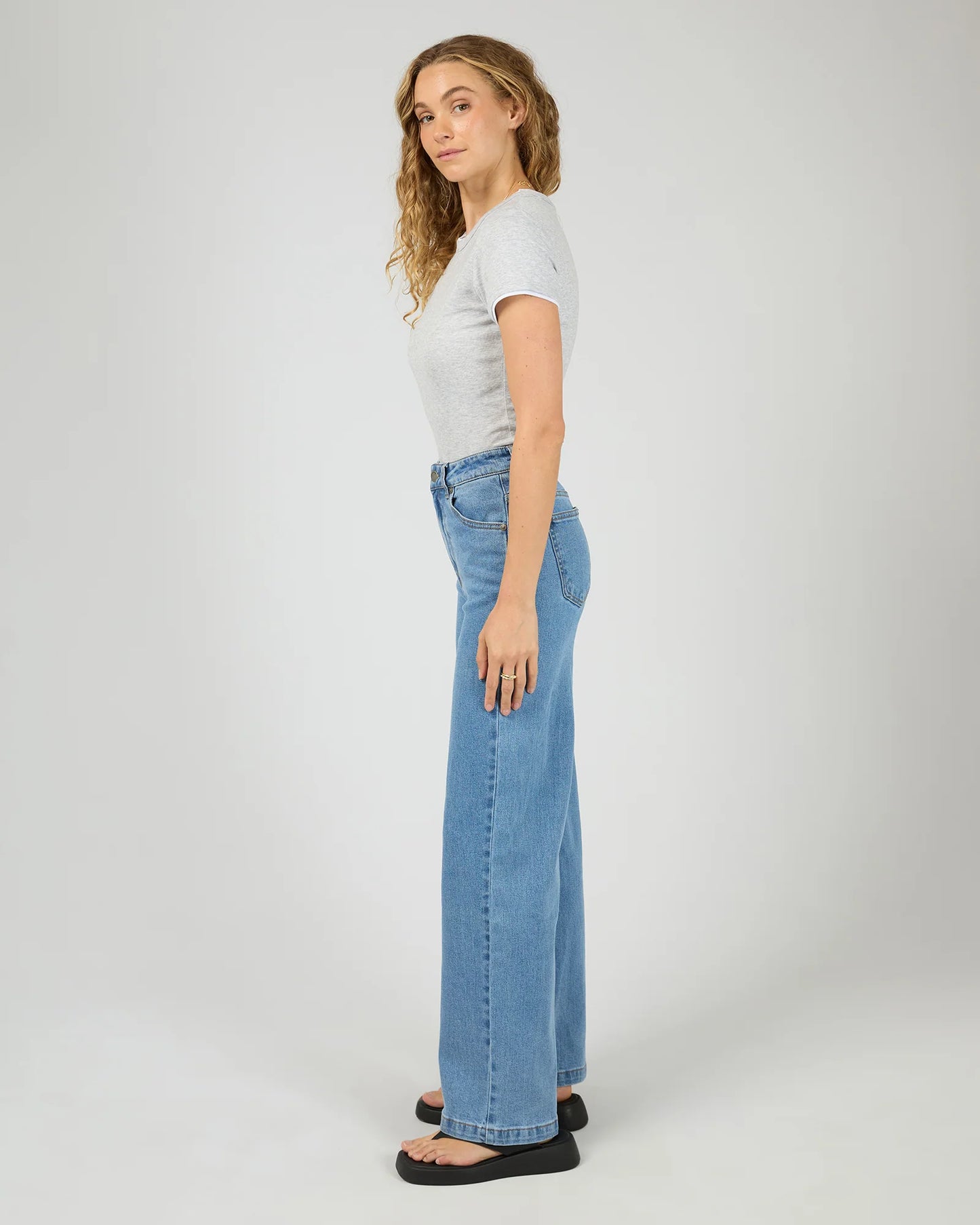 ALL ABOUT EVE aae Layers Tee Grey/White