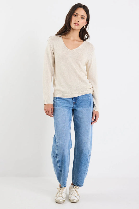 STORIES BE TOLD Afternoon Natural Relaxed Knit Jumper