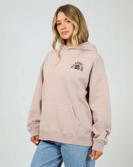 ALL ABOUT EVE Flower Co Relaxed Hoodie Fawn