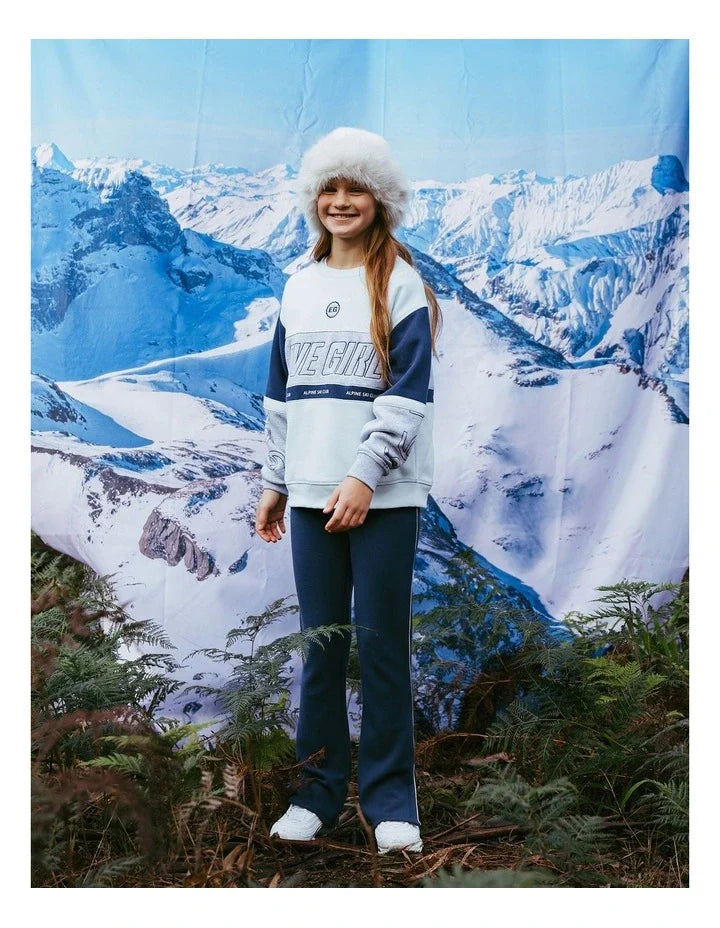 EVE GIRL Alpine Panelled Relaxed Fit Crew 8-14 years