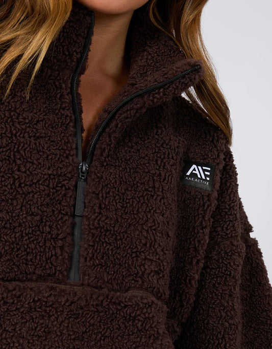 ALL ABOUT EVE Amara Quarter Zip Teddy Fleece