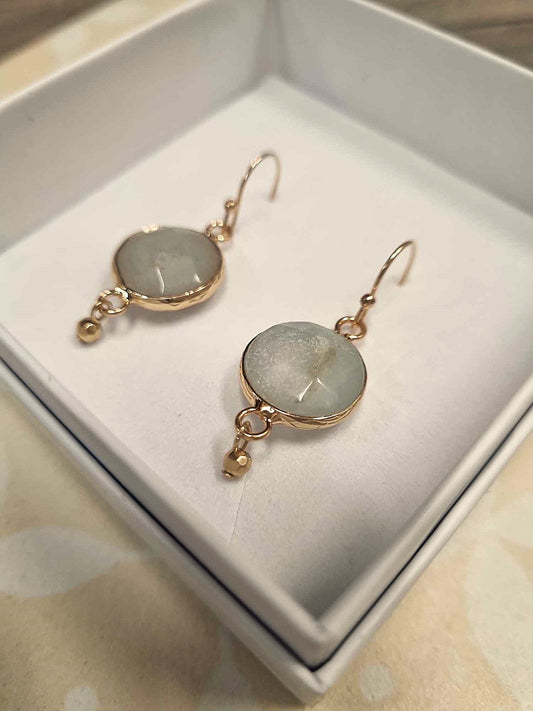 TWIGG JEWELLERY Amazonite Globe Droplet Earrings