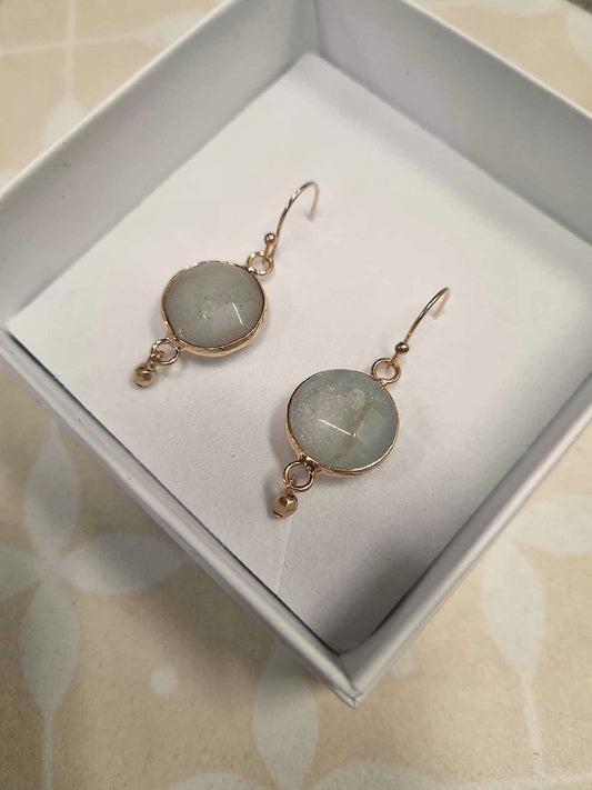 TWIGG JEWELLERY Amazonite Globe Droplet Earrings