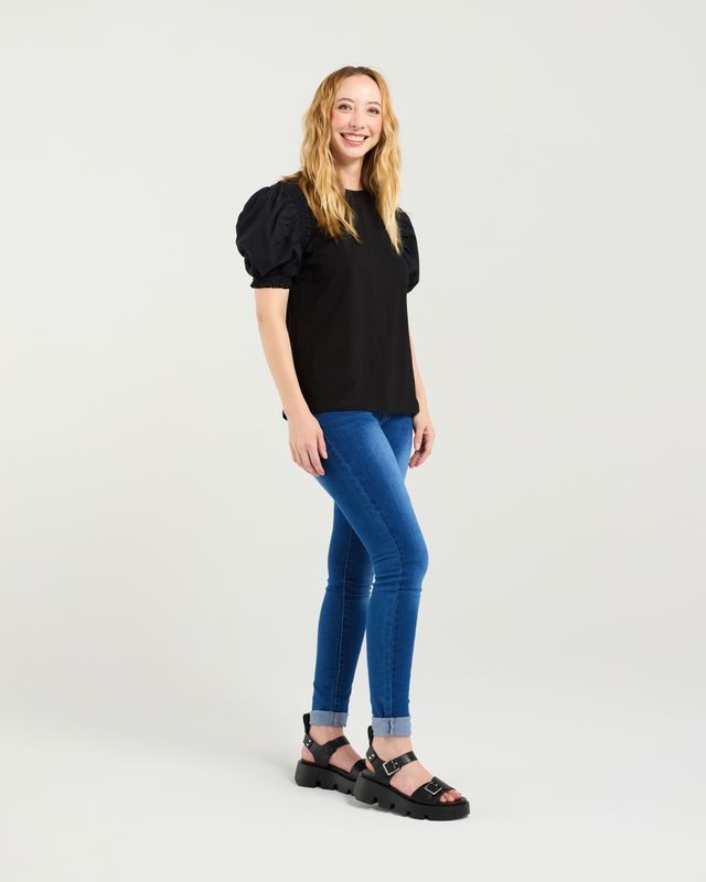 ZAFINA Amelia Top Black