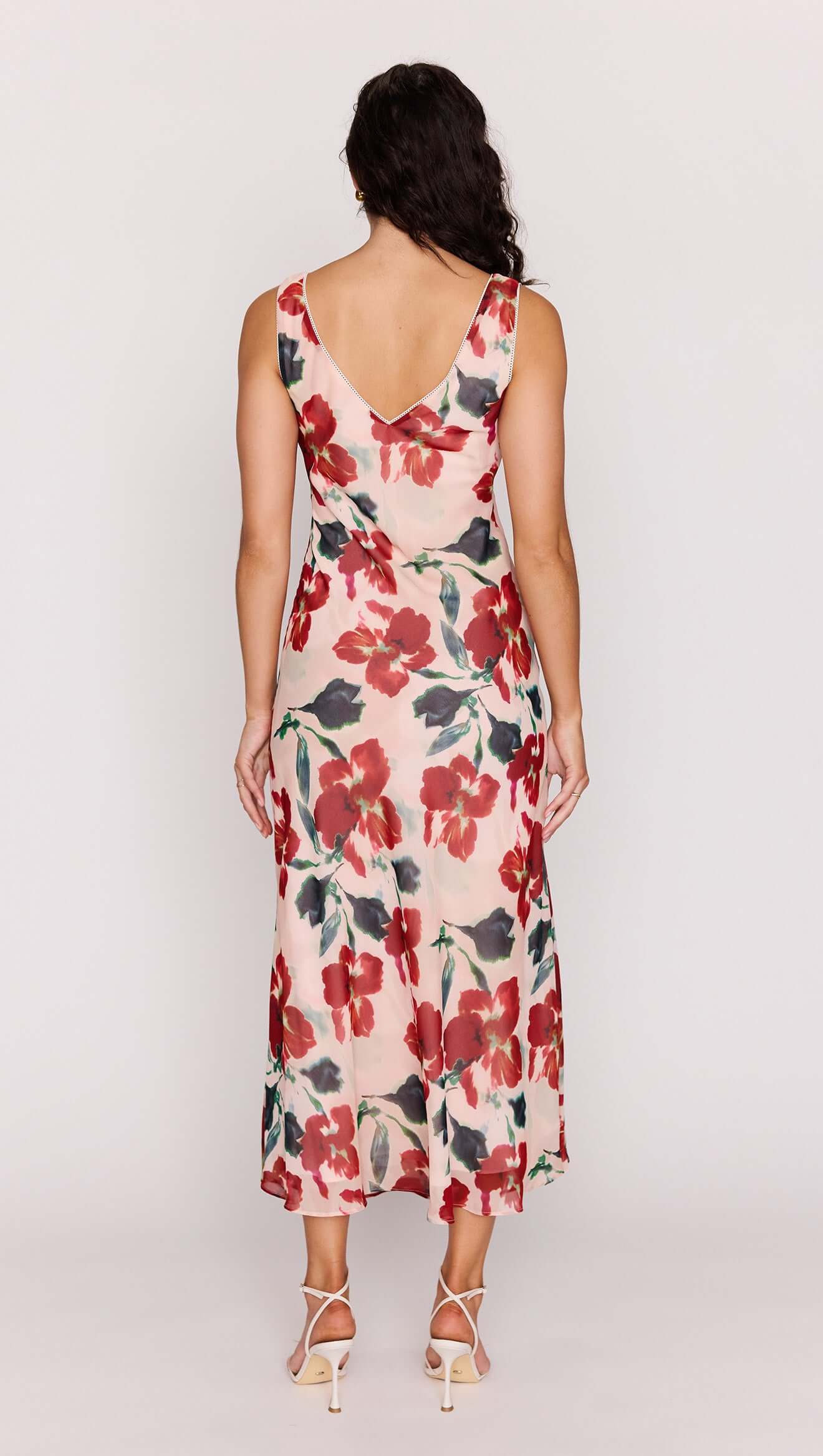 MINK PINK Arabella Floral Bias Midi Dress