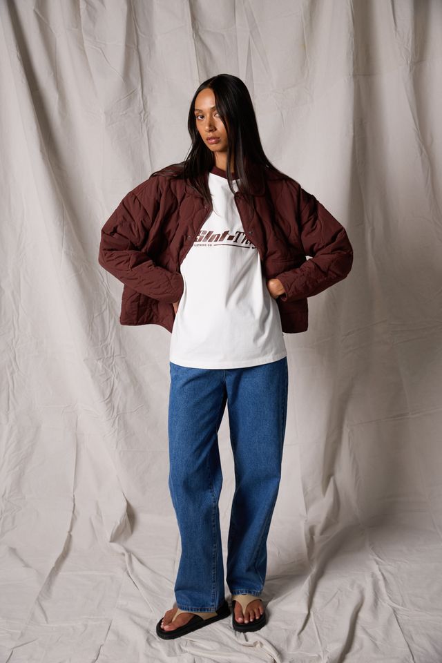 SILENT THEORY Archer Stitched Jacket Cherry