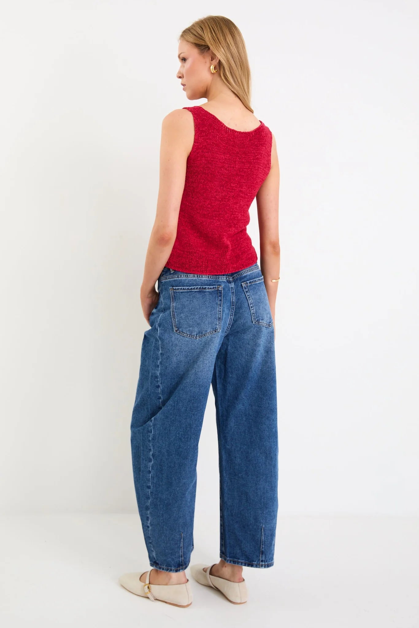 IVY + JACK Atoll Sleeveless Knit Top Cherry