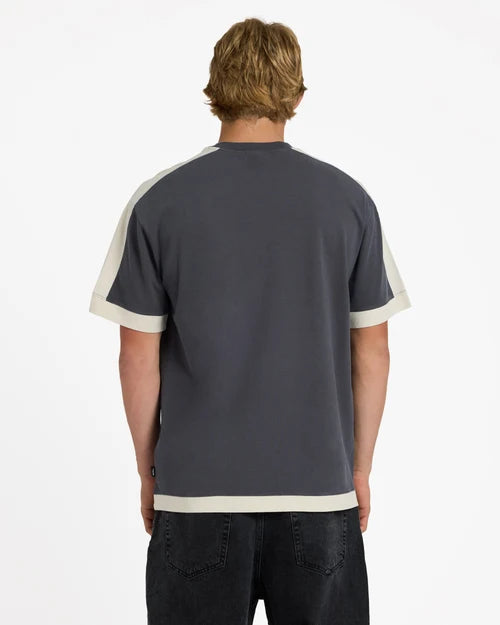 QUIKSILVER AV-2 Knit Top Tee Acid Wash/Bone