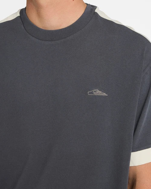 QUIKSILVER AV-2 Knit Top Tee Acid Wash/Bone