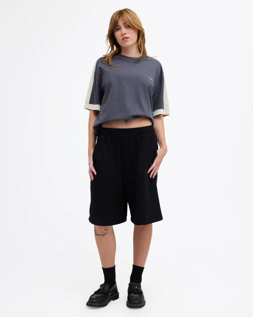 QUIKSILVER AV-2 Knit Top Tee Acid Wash/Bone