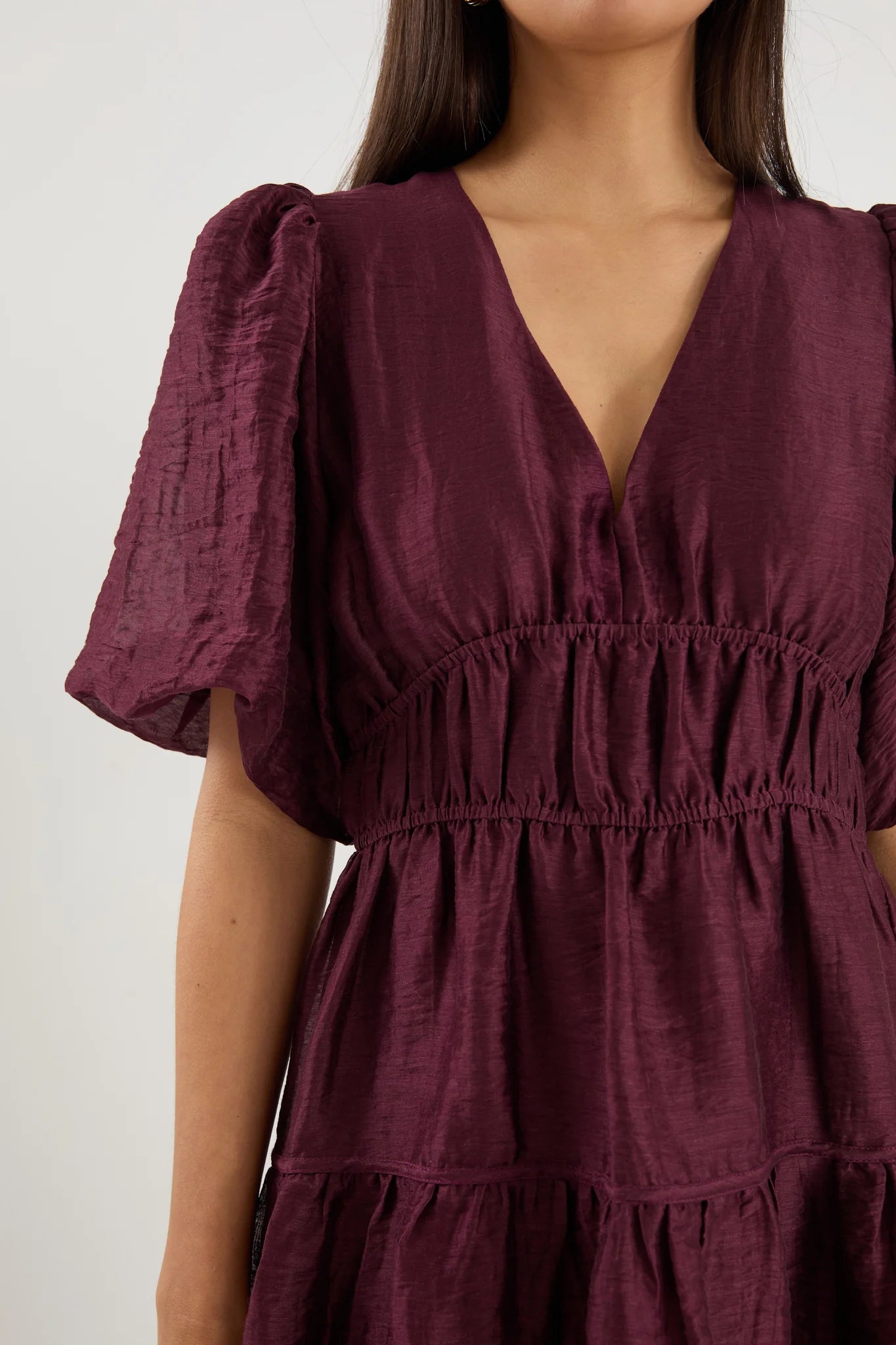 GEORGIA MAE Axel Burgundy Plum Mini Dress