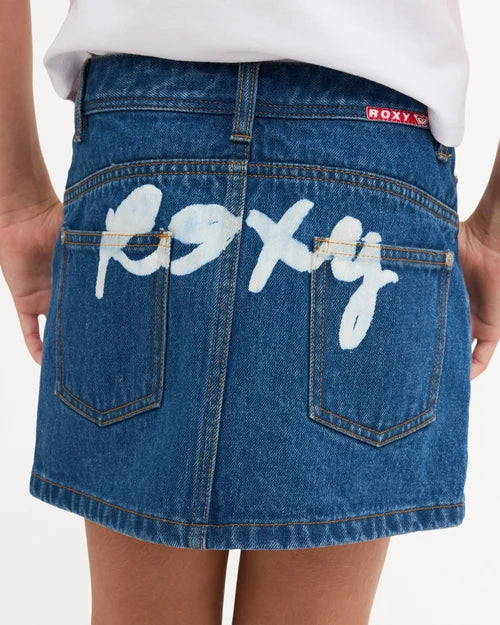 ROXY Girl Backslider Mini Denim Skirt