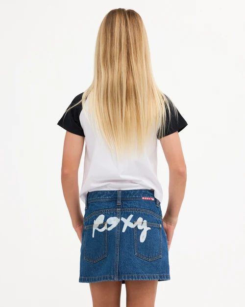 ROXY Girl Backslider Mini Denim Skirt