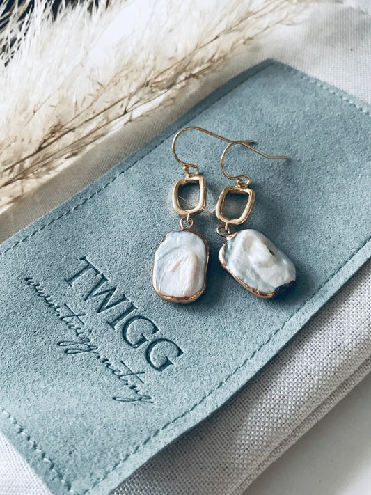 TWIGG JEWELLERY Baroque Pearl Drop Earrings
